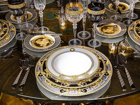 versace dining table colors|versace dinner set.